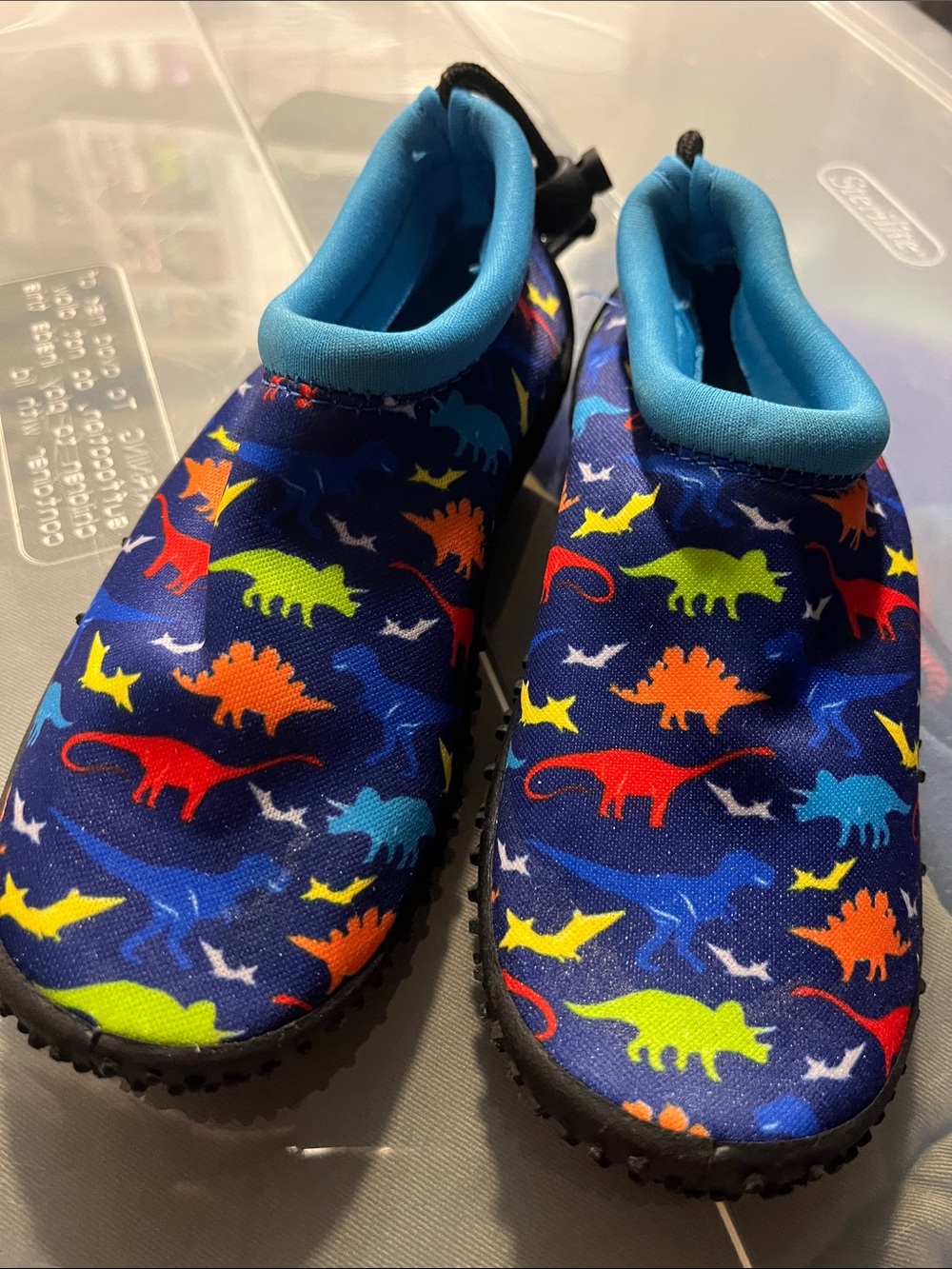 Tommy Bahama Kids Navy Blue Dino Slip-On Water Shoes